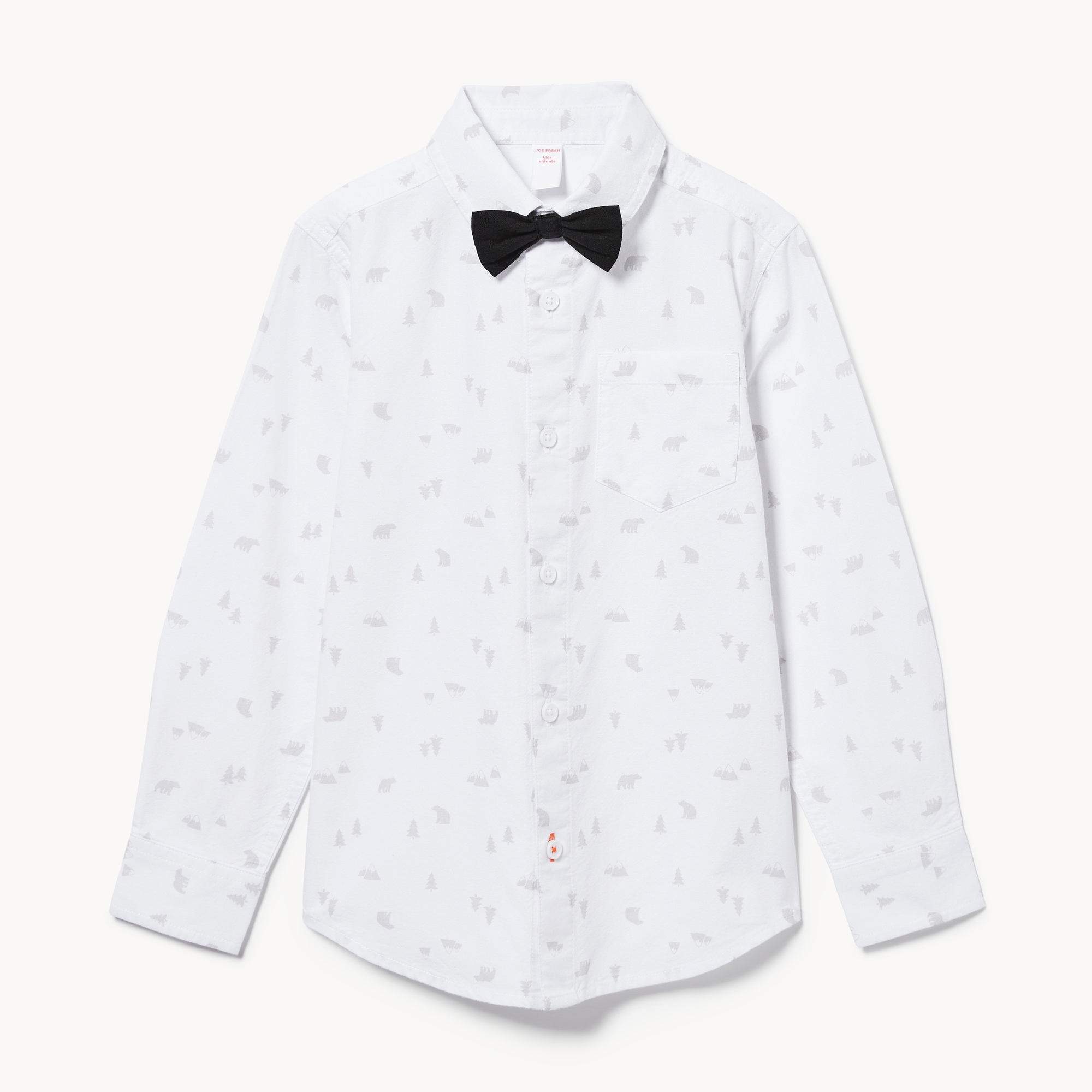 Kid Boys' Oxford Shirt with Bowtie in Bright White from Joe Fresh