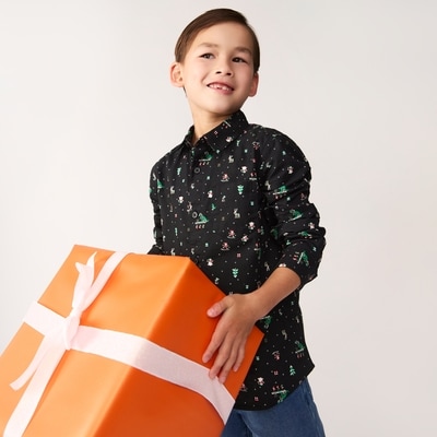 Joe Fresh Kid Boys' Printed Oxford Shirt 1 ea, $22.00/1ea