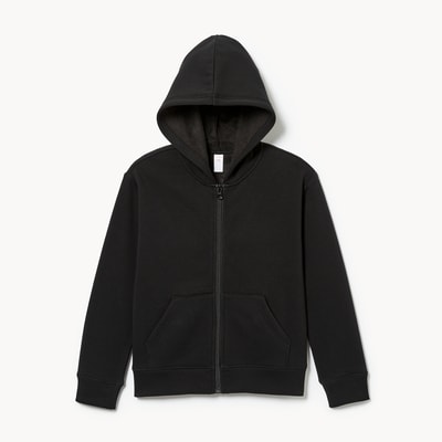 Kid Boys' Fuzzy Fleece Full-Zip Hoodie - JF Black