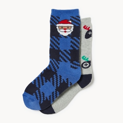Joe Fresh Ens. de 2 paires de chaussettes tube pour garçons 1 ea, 8,00 $/1ch
