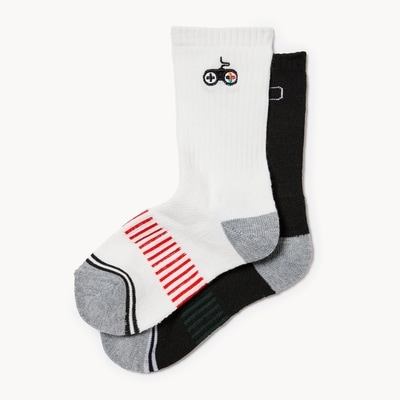 Kid Boys' 2-Pack Active Crew Socks - White