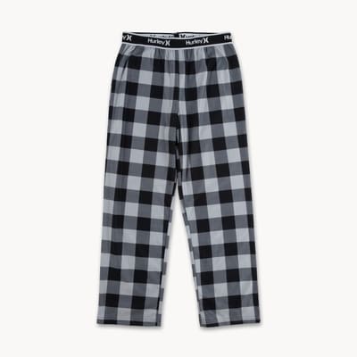 Kid Boys' Hurley Checkered Sleep Pant - Black