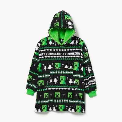 Haut à capuchon de détente en molleton Minecraft - Noir