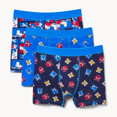 Kid Boys' Sonic The Hedgehog 3-Pack Boxer Briefs - Blue