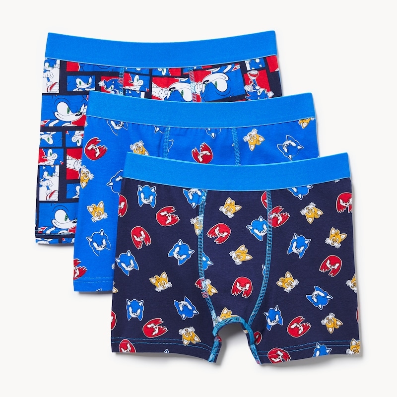 Kid Boys' Sonic The Hedgehog 3-Pack Boxer Briefs