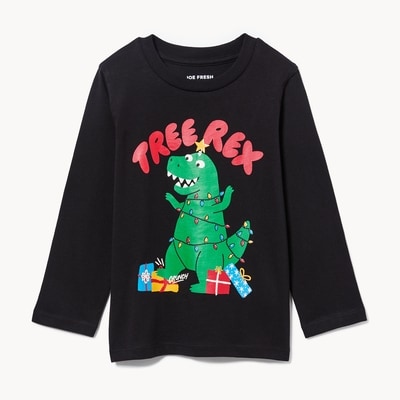 Toddler Graphic Long Sleeve Top - JF Black