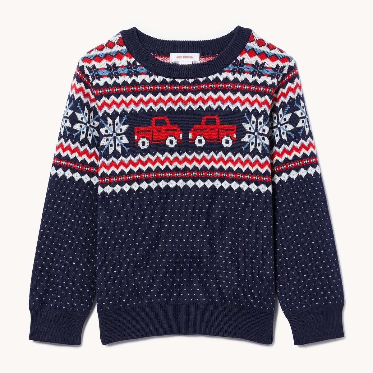 Chandail en tricot jacquard pour petits garons