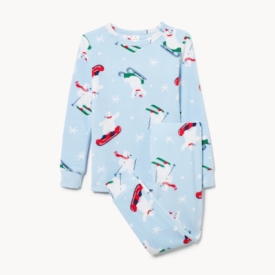 Pyjama des Fêtes en molleton pour petits garçons - Bleu Pâle