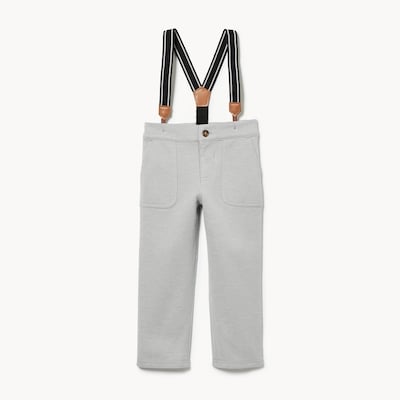 Toddler Boys' Suspender Pant - Grey Mix