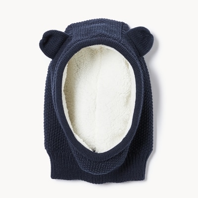 Toddler Boys' Bear Cub Face Cover - Dark Navy