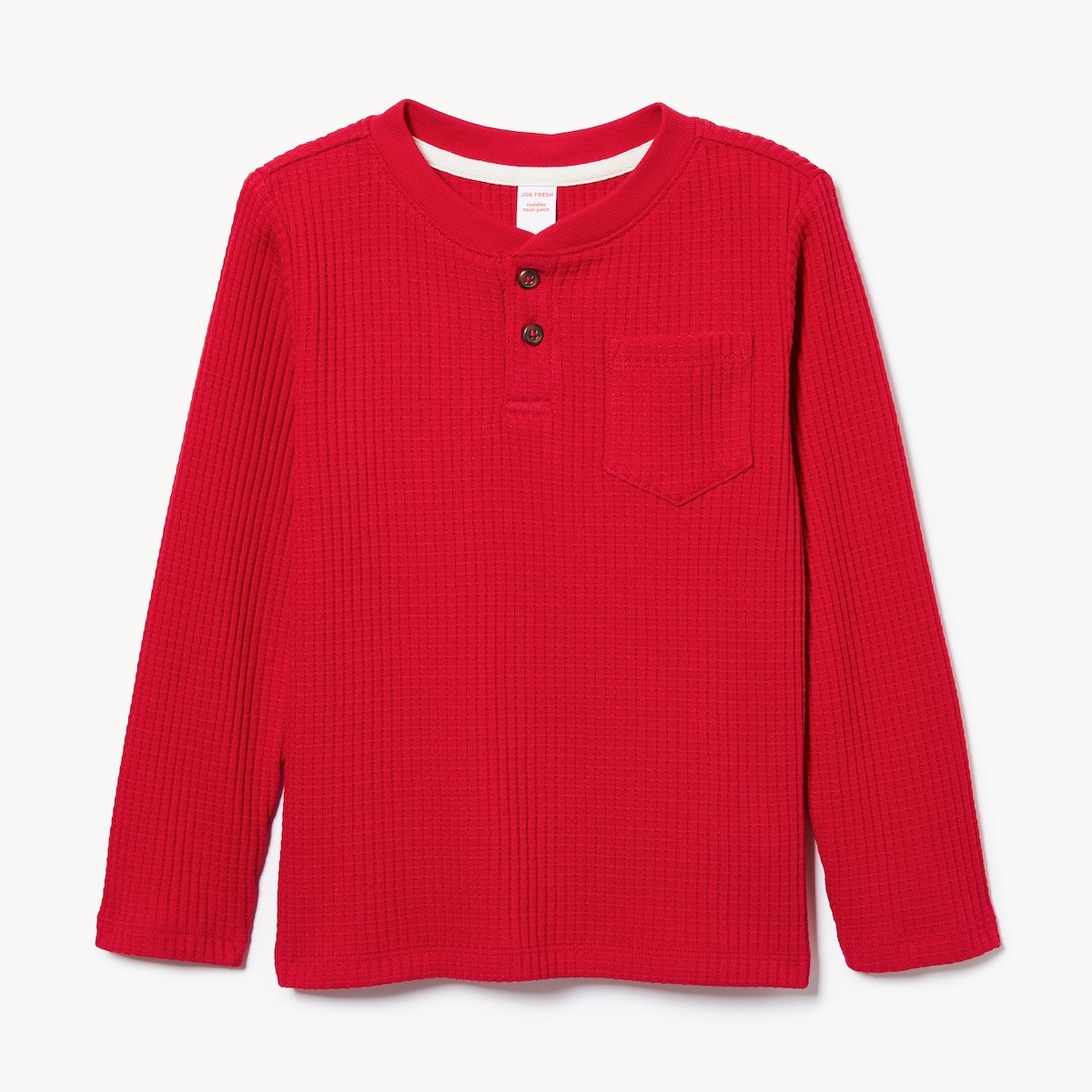 Toddler Boys' Waffle Knit Henley