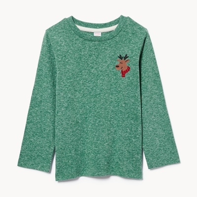 Toddler Graphic Long Sleeve Top - Green Mix
