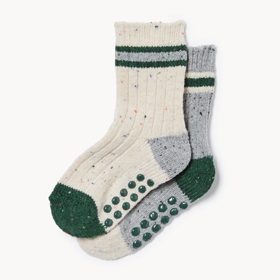 Ens. de 2 paires de chaussettes tube épaisses - Assorties