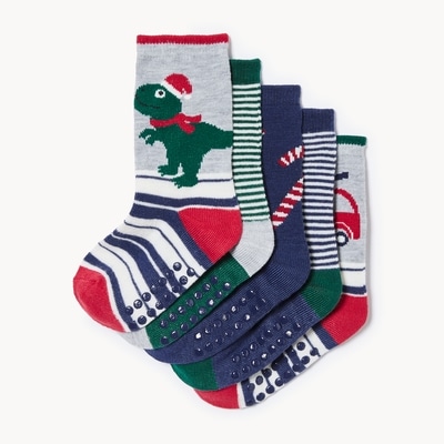 Toddler Boys' 5-Pack Crew Socks - Navy