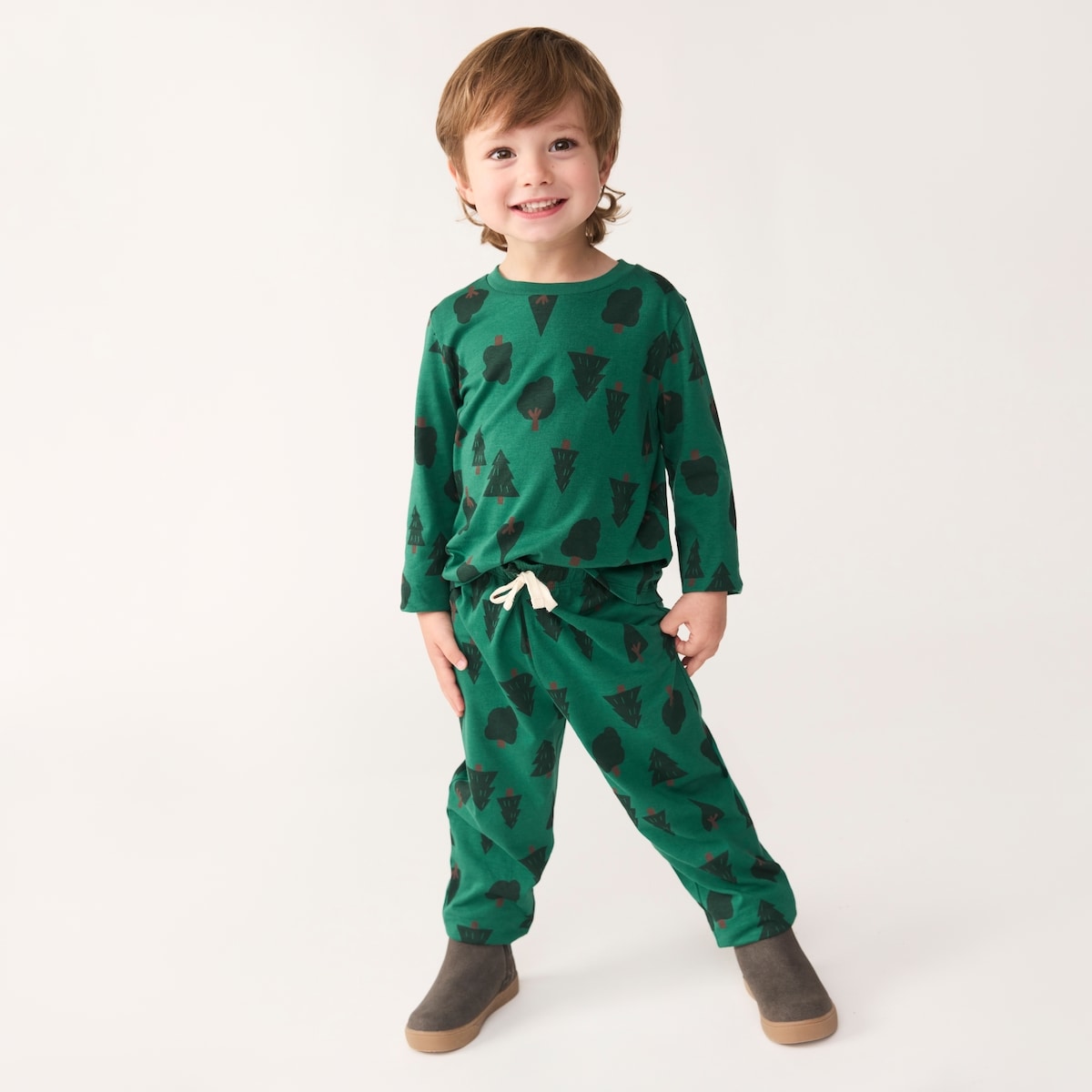 Toddler Printed Long Sleeve Top - Green