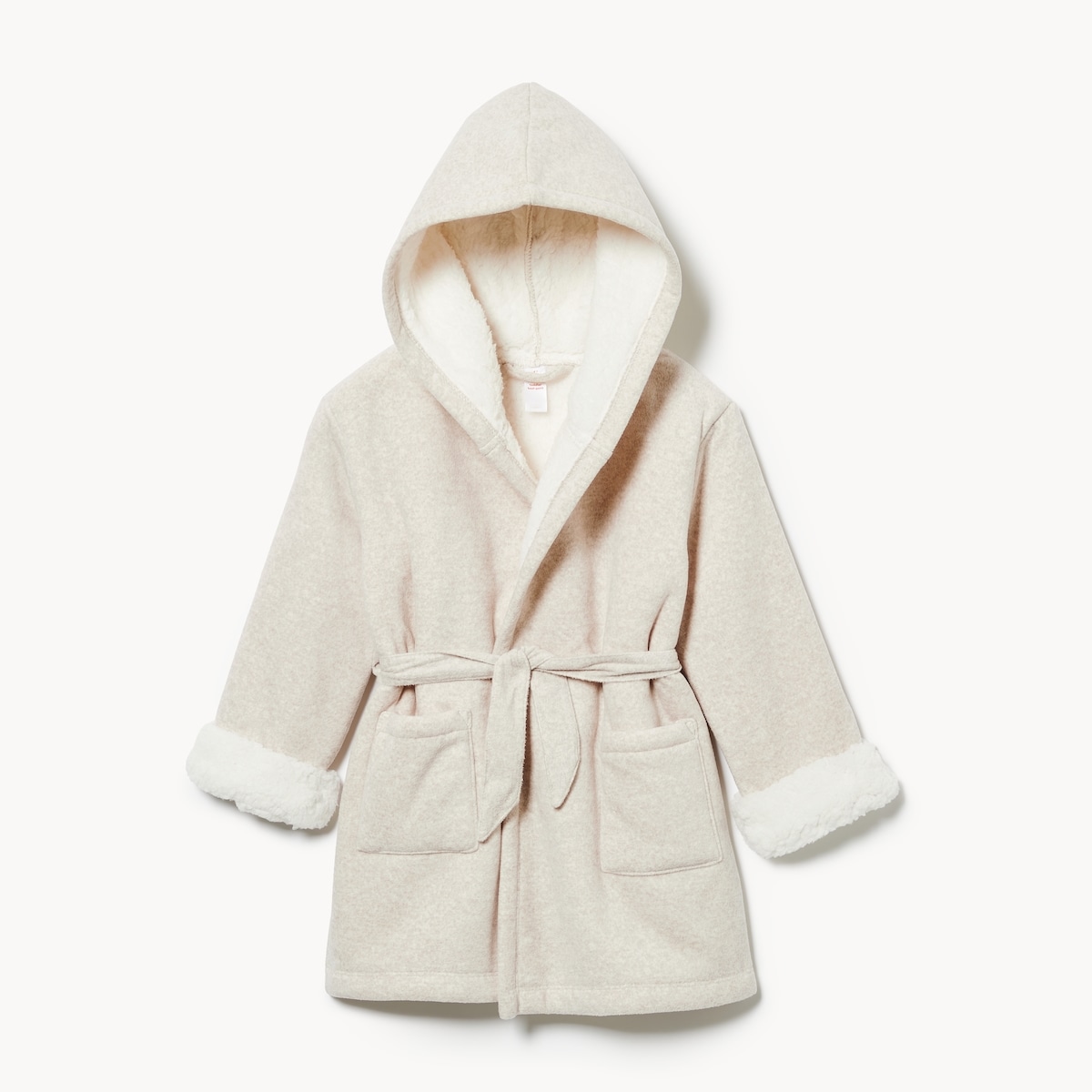 Toddler Boys' Fleece Hooded Robe - Oat Mix