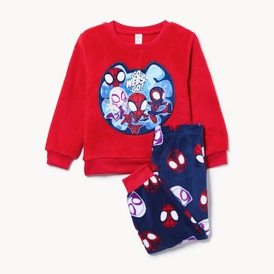 Pyjama Spiderman Miles Morales Pour Garçon - Ensemble Haut Et Pantalon, 100% Polyester, Taille élastique