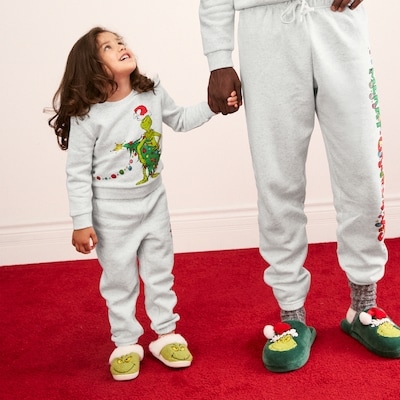 Toddler Grinch Festive Sweatshirt - Light Oat Mix