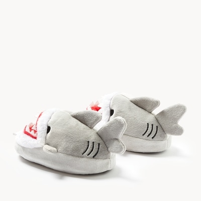 Pantoufles requin pour petits garçons - Gris
