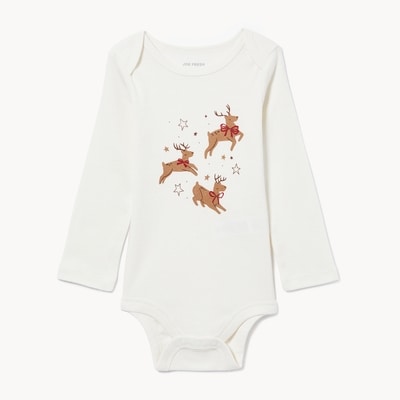 Baby Girls' Festive Graphic Bodysuit - Off White