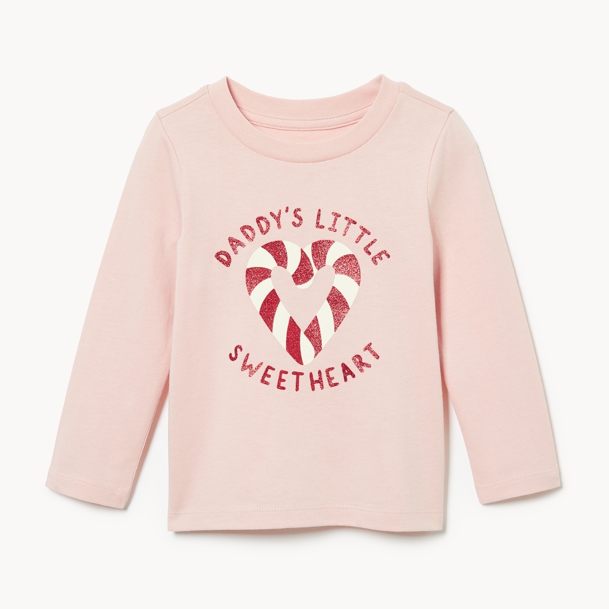 Baby Festive Graphic Long Sleeve Top - Dark Peach