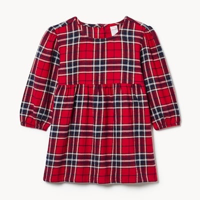 Robe à carreaux pour bébés filles - Rouge