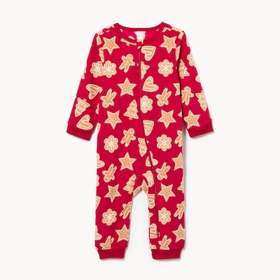 Baby Girls' Holiday Microfleece Sleeper - Dark Red