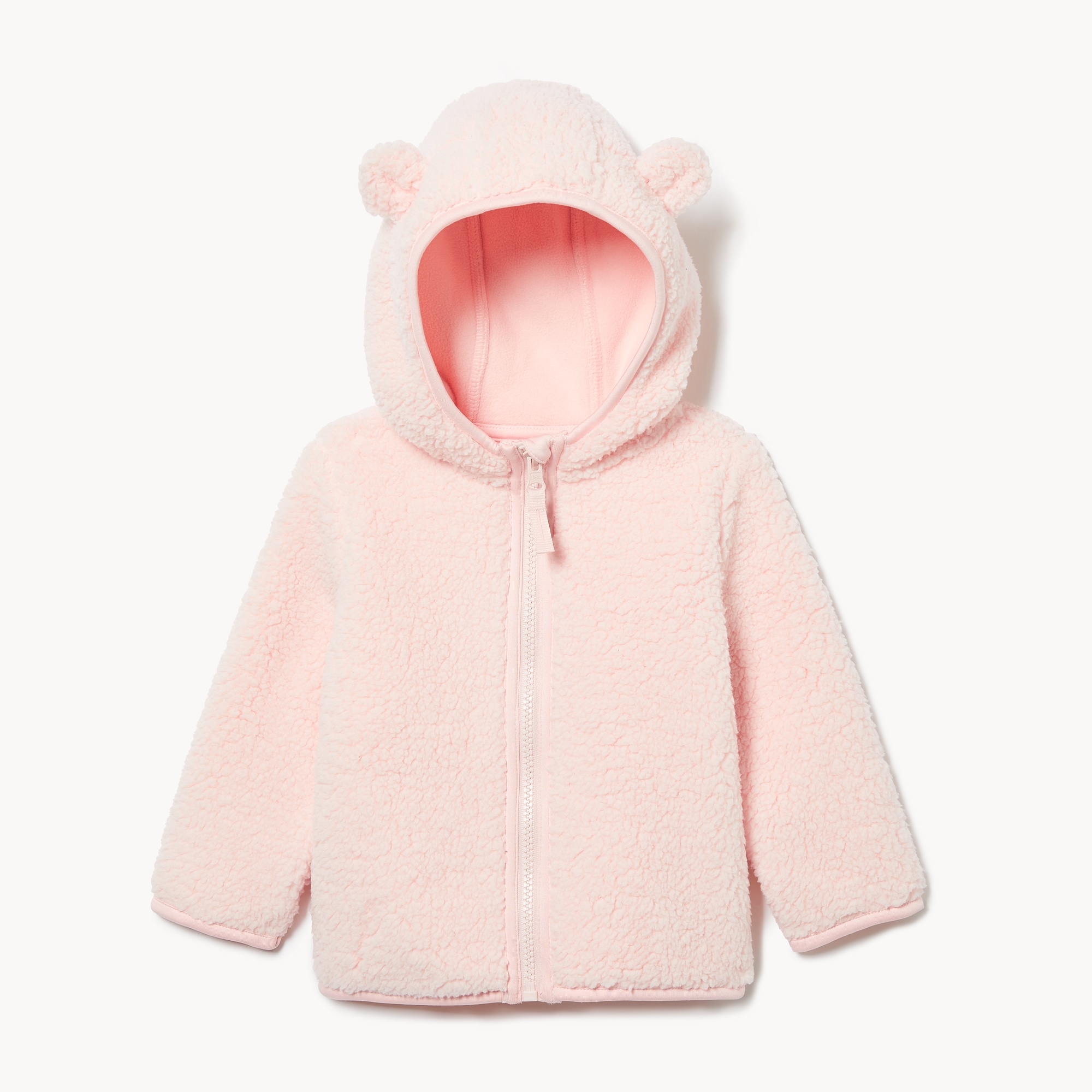 Baby Teddy Fleece Jacket in Pale Pink from Joe Fresh