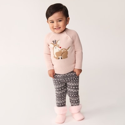 Joe Fresh Chandail imprimé des Fêtes pour bébés filles 1 ea, 19,00 $/1ch