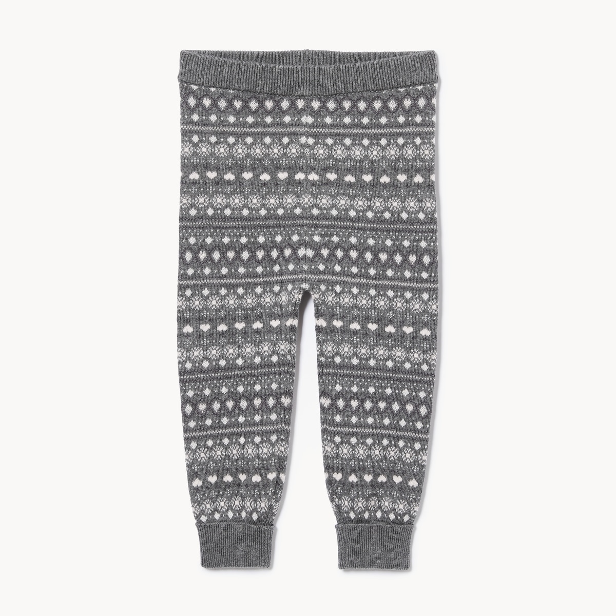 Legging en jersey jacquard pour bbs filles - Mlange De Gris Fonc
