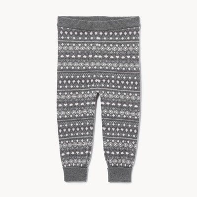 Baby Girls' Fair Isle Legging - Dark Grey Mix