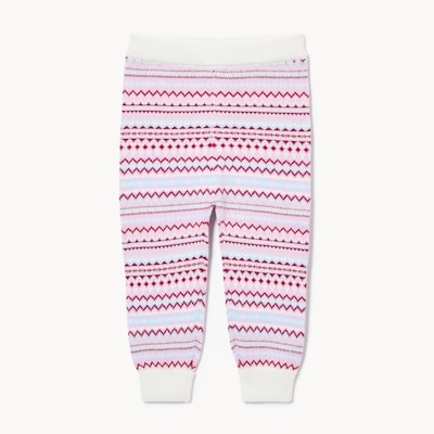 Legging en jersey jacquard pour bébés filles - Blanc Cassé