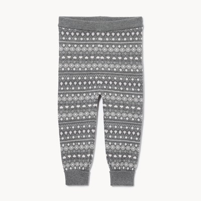 Legging en jersey jacquard pour bébés filles - Mélange De Gris Foncé