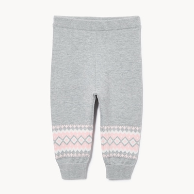 Baby Girls' Fair Isle Legging - Light Grey Mix