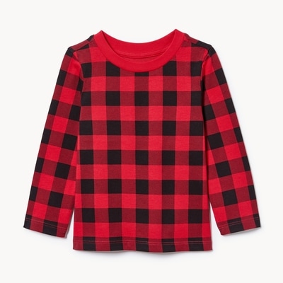 Baby Festive Print Long Sleeve Top - Red