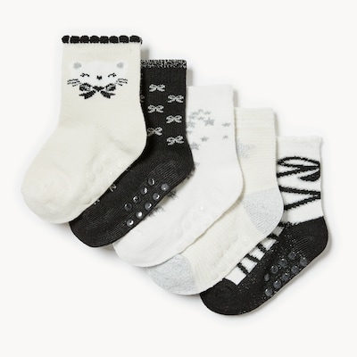 Baby Girls' 5-Pack Crew Socks - Multi