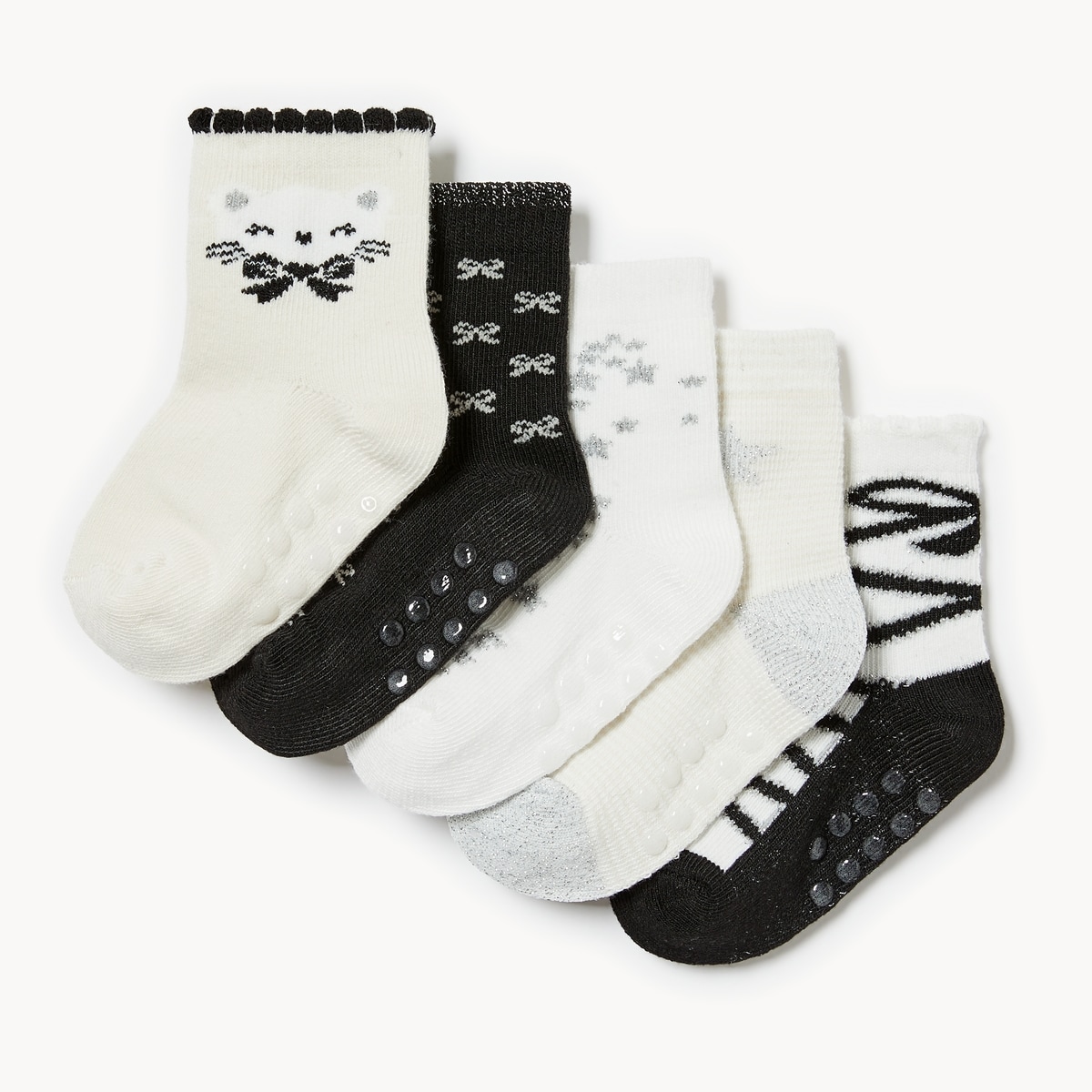 Baby Girls' 5-Pack Crew Socks