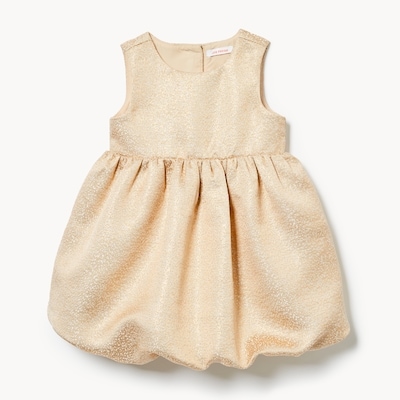 Baby Girls' Holiday Bubble Dress - Light Gold