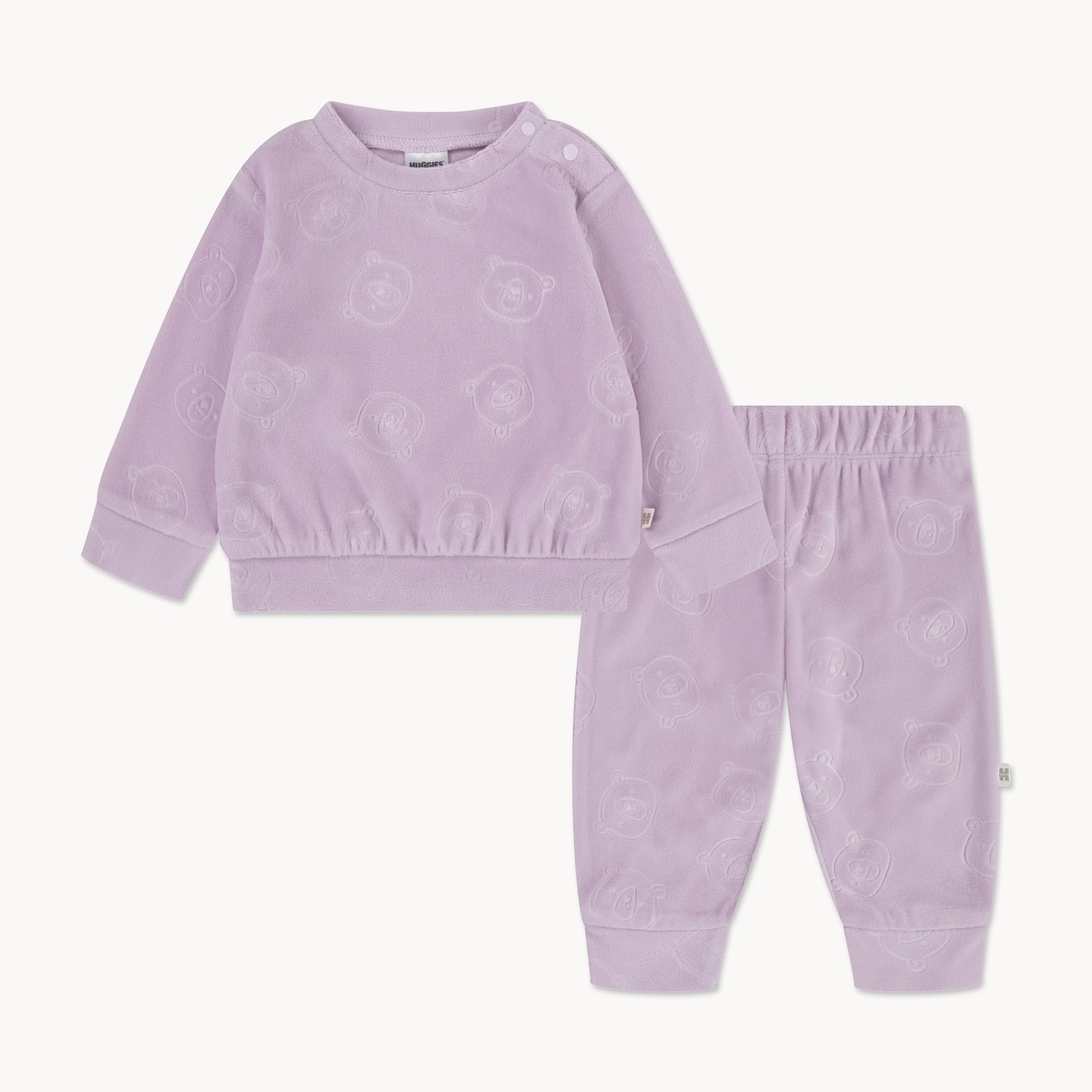 Ens. Huggies avec pantalon velours, bbs filles