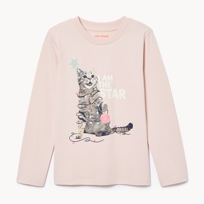 Joe Fresh Haut imprimé à manches longues pour enfants 1 ea, 12,00 $/1ch