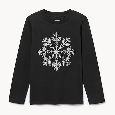 Kid Graphic Long Sleeve Top - JF Black