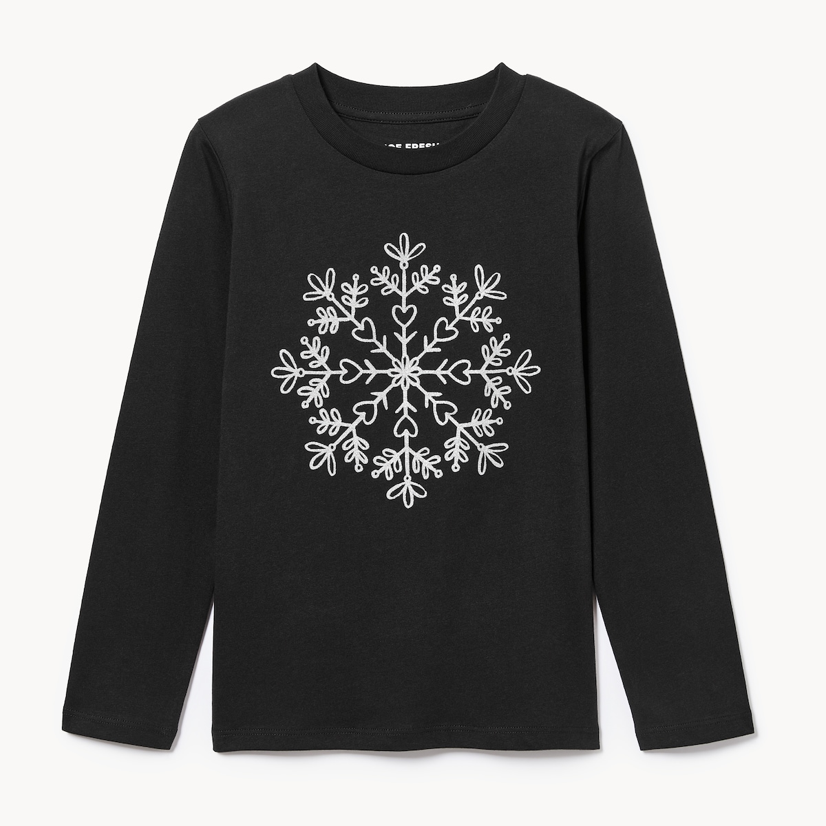 Haut imprim  manches longues pour enfants - Noir Jf