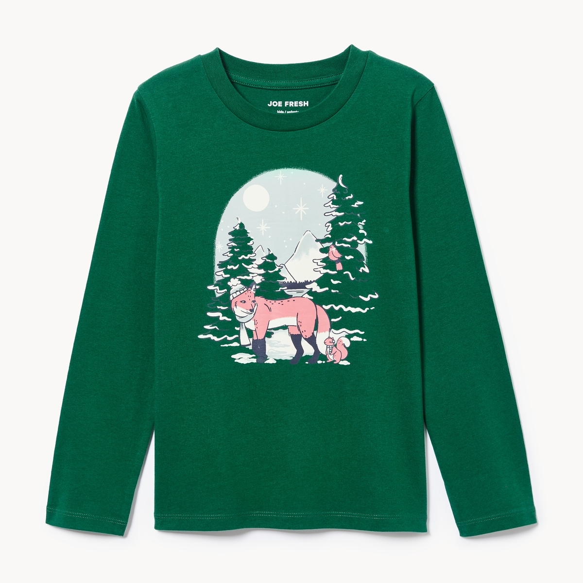 Kid Graphic Long Sleeve Top - Green