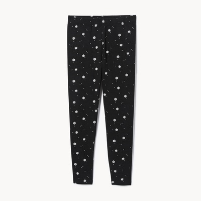 Legging imprimé pour filles - Noir JF