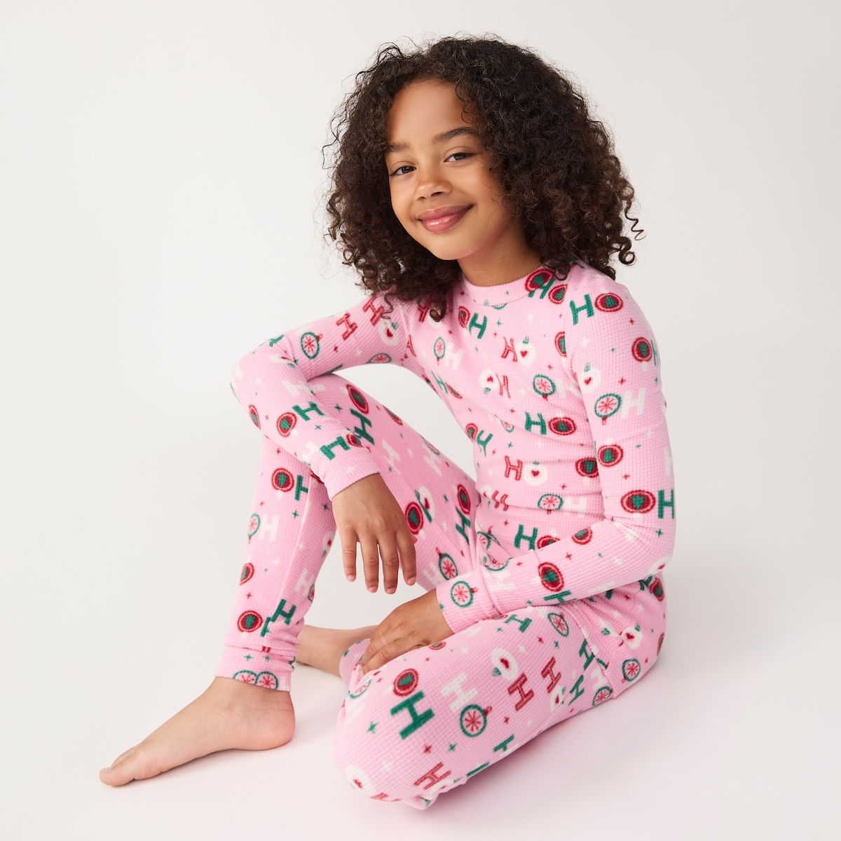 Pyjama des Ftes en tricot gaufr pour filles