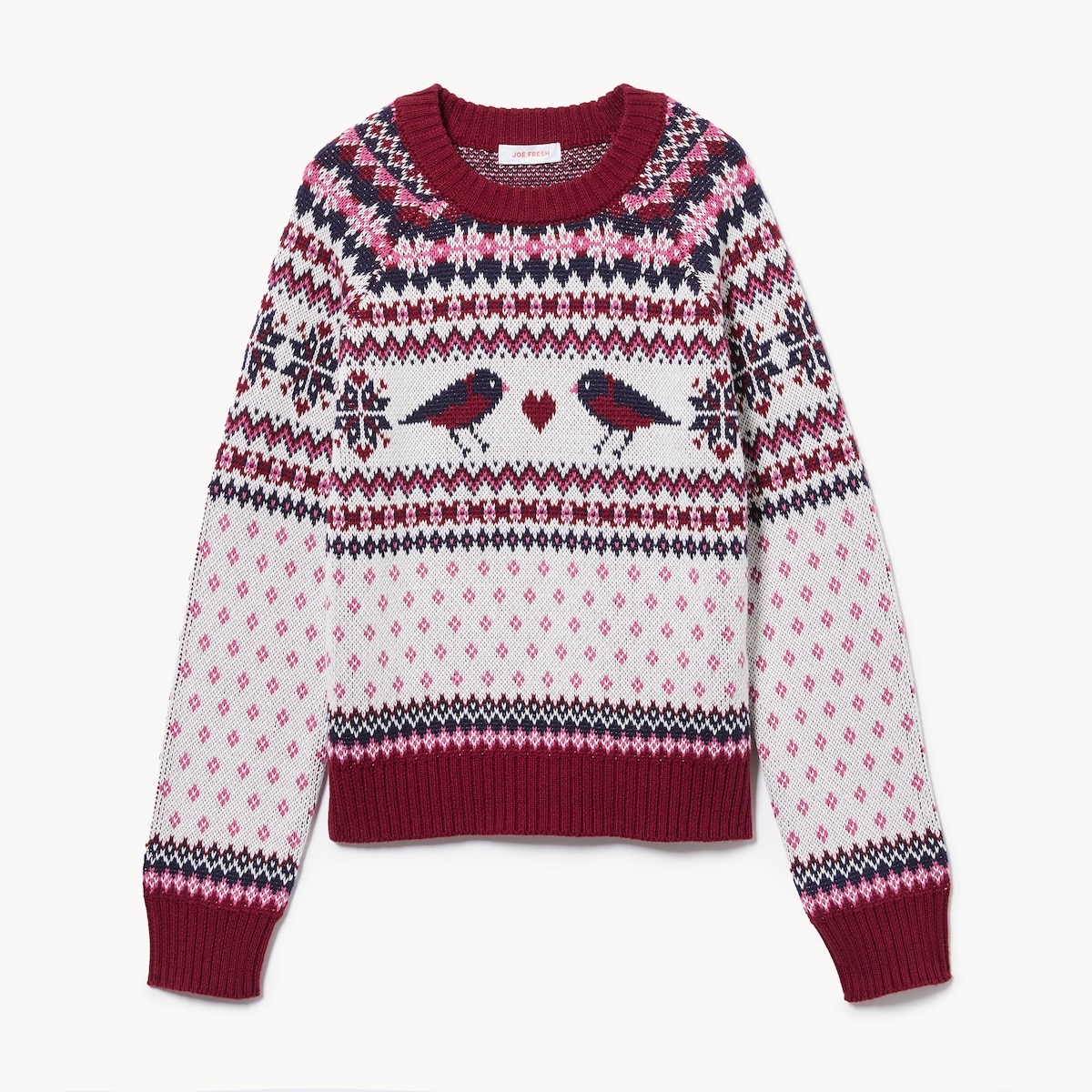 Chandail en tricot jacquard pour filles