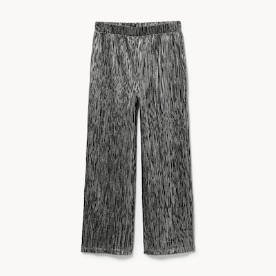 Pantalon froissé en aluminium pour filles - Noir JF