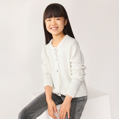Kid Girls' Knit Cardigan - Off White