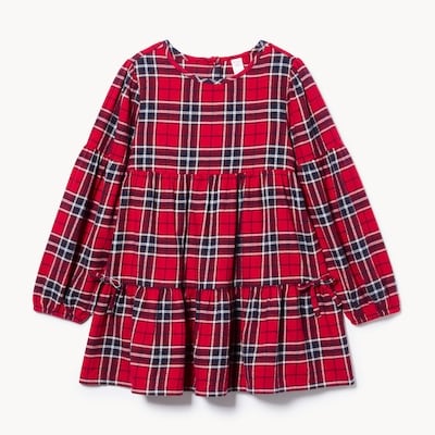 Kid Girls' Plaid Flannel Dress - Red