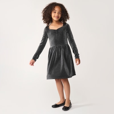 Joe Fresh Kid Girls' Metallic Long Sleeve Dress 1 ea, $29.00/1ea